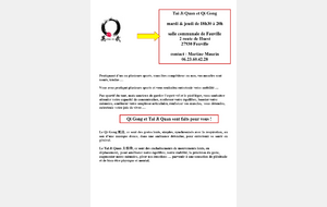 Tai Ji Quan et Qi Gong sont faits pour vous !